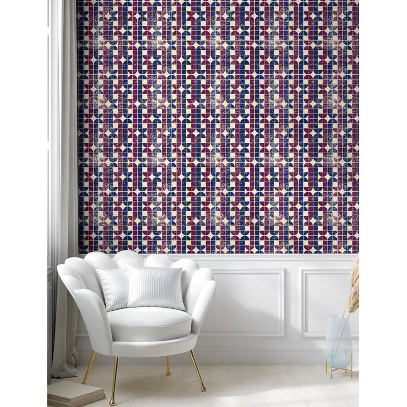 Rouleau grisâtre, Champagne, prune, indigo, L 100 po x l 13 po