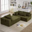Ensemble de canapé modulaire en chenille moderne modulaire en chenille, ensemble de canapé modulaire en L de 108 po avec 6 coussins, canapé-lit combiné gratuit pour le salon, la chambre à coucher (méridienne droite)-216429323