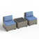 2-Person Outdoor Wicker Sofa Set With Cushion