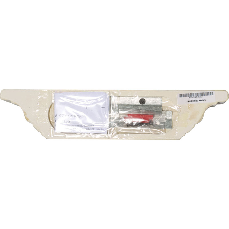 Classic U-Shaped Marbleizing Floating Shelf, 2.63" H x 12" W x 3.13" D
