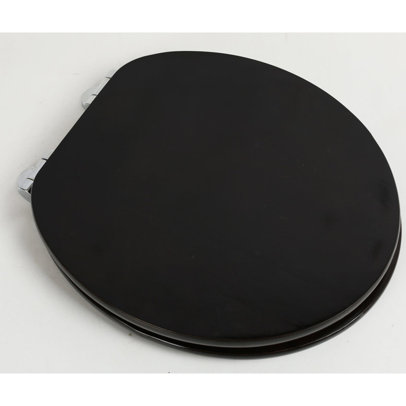 Round Toilet Seat and Lid, Black Walnut