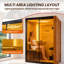 NFusion Emberwood 1 - Person Indoor Traditional Steam Sauna in Oak