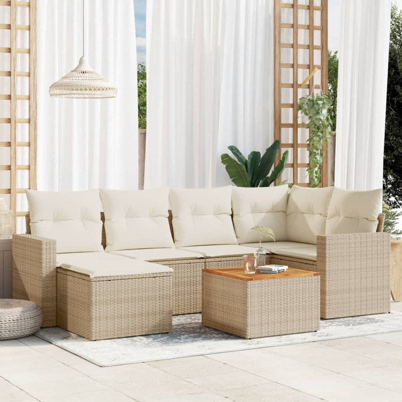 Ensemble de canapé de jardin 7 pièces Vidaxl