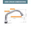 6" Faucet Swing Spout Replacement In Polished Chrome-G3/4 Internal Thread