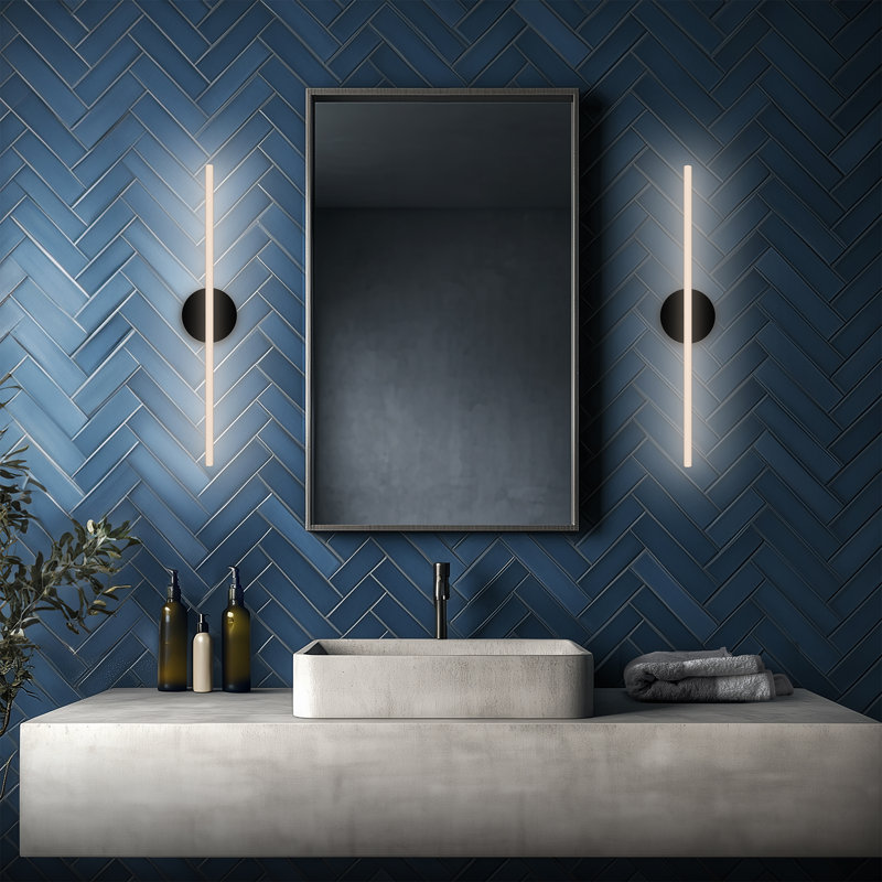 Luminaire de meuble-lavabo à DEL 27 po avec interrupteur de température de couleur intégré Lanky de 2700K / 3000K / 3500K / 4000K