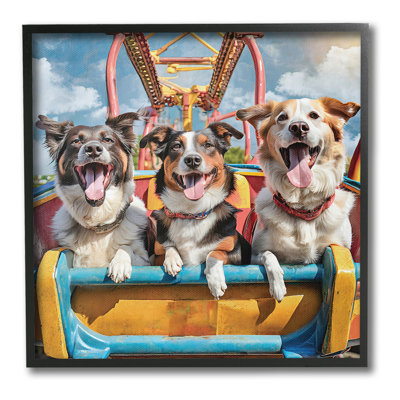 Amusement Park Dogs Framed Giclee Art by Jim Baldwin