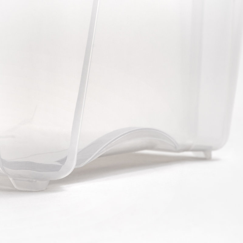 IRIS 54 Qt./13.5 Gal. Plastic Storage Box with Latching Lid in Clear, 11.5" H x 15" W x 19.125" D, 40