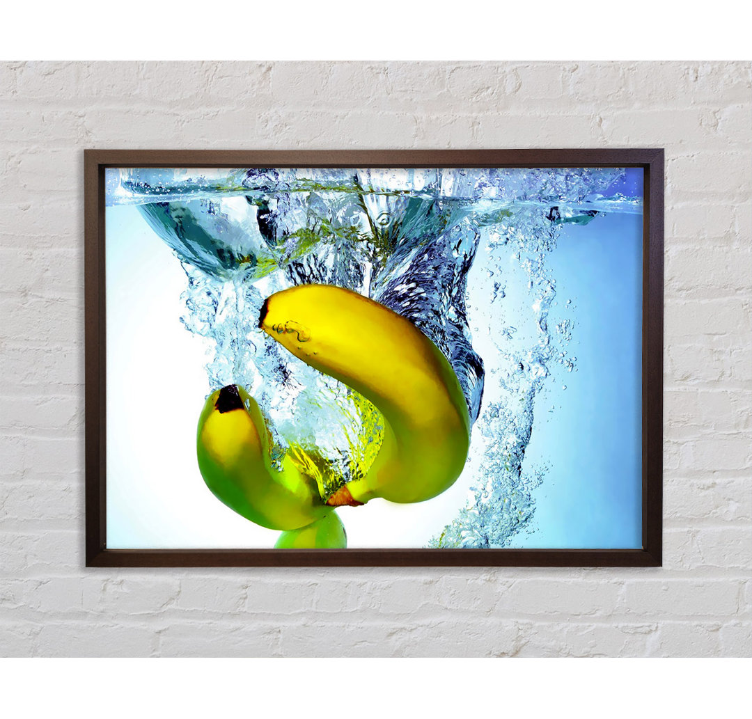 Banana Splash - Einzelner Bilderrahmen Kunstdrucke auf Leinwand