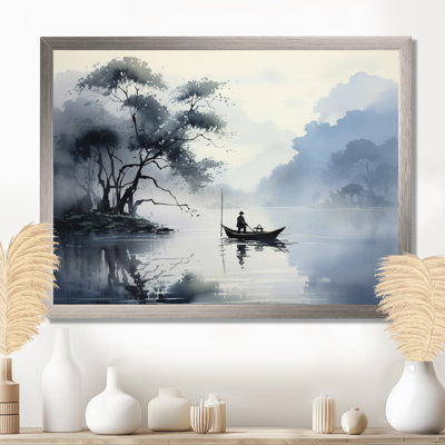 «Asian Art Ink Lake II», art mural asiatique