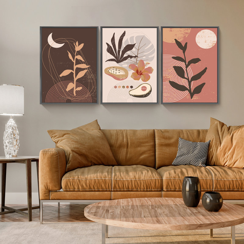 Ensemble de 3 reproductions de photos sur toiles, H 24 po x l 48 po x P 1,5 po, Noir