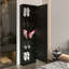 Armoire à chaussures rectangulaire haute avec miroir