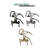 Kingston Brass Tudor Three-Handle 2-Hole Tub Wall Mount Clawfoot Tub Faucet with Hand Shower-17466942