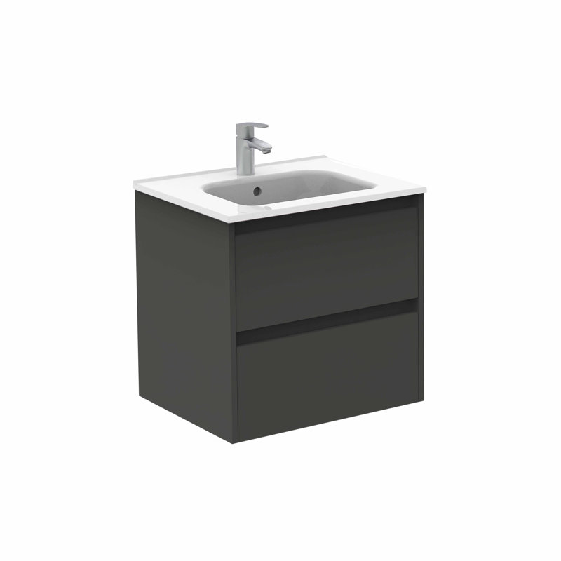 Ensemble de meuble-lavabo simple 24 po Malvina, Wengé