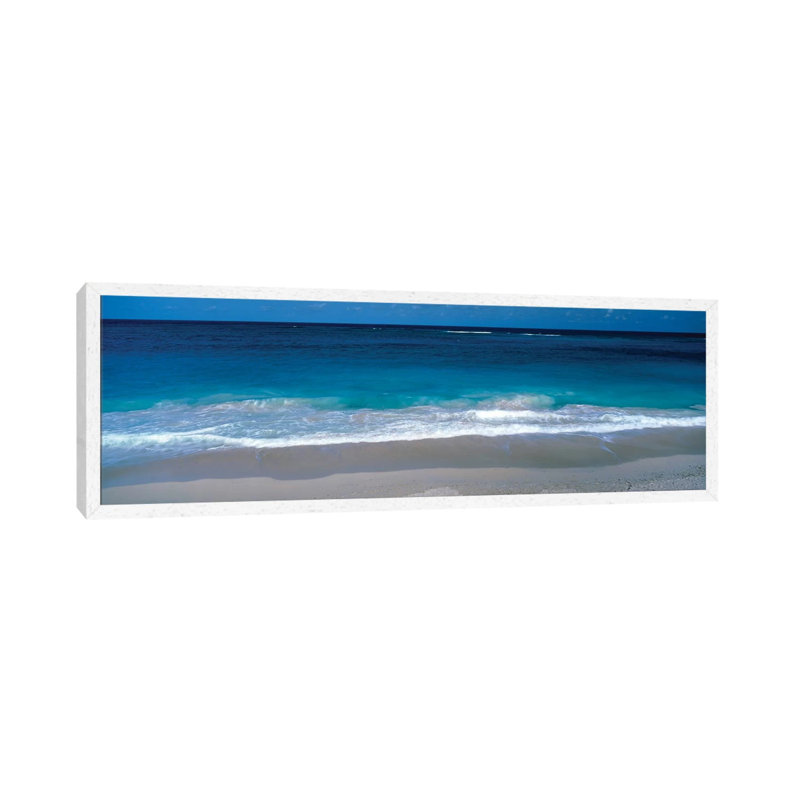 Waters Edge Barbados Caribbean - Wrapped Canvas Panoramic Print, White Floater Framed, 152.4 cm H x 50.8 cm W