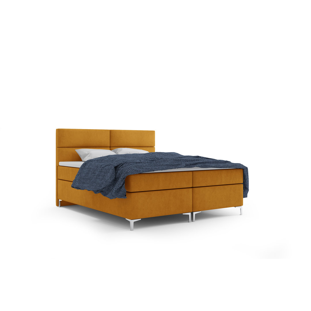 Boxspringbett Adileni mit Topper und Bettkasten