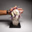 Genuine Hand Carved Fluorite Hummingbirds On A Tourmaline In Quartz Matrix (9"H)