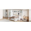 Grand lit escamotable mural avec placard, tiroirs et tablettes