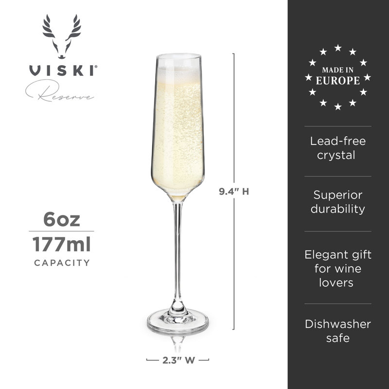 Reserve Inez Crystal Champagne Flutes