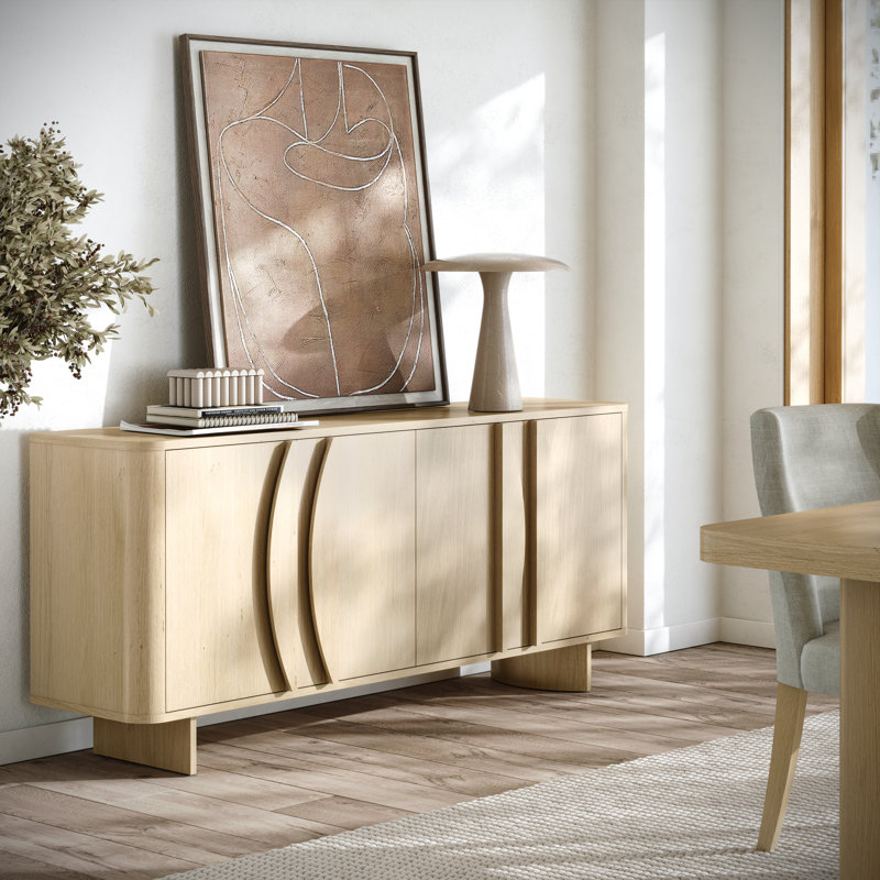 Natural Oak Meidia 2 Door 63 Inch Sideboard
