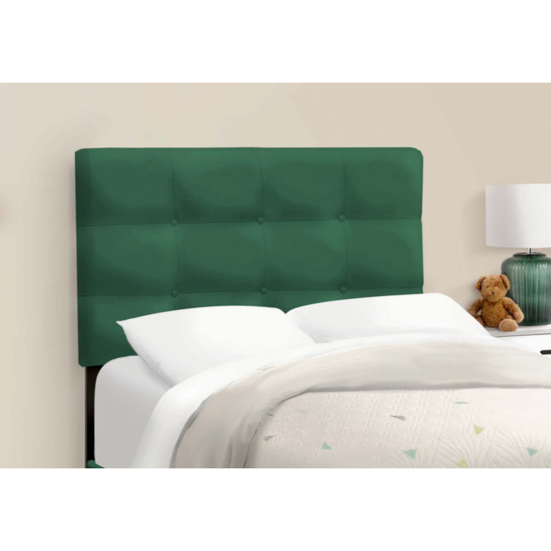 Rojus Upholstered Standard Bed, Green, Twin