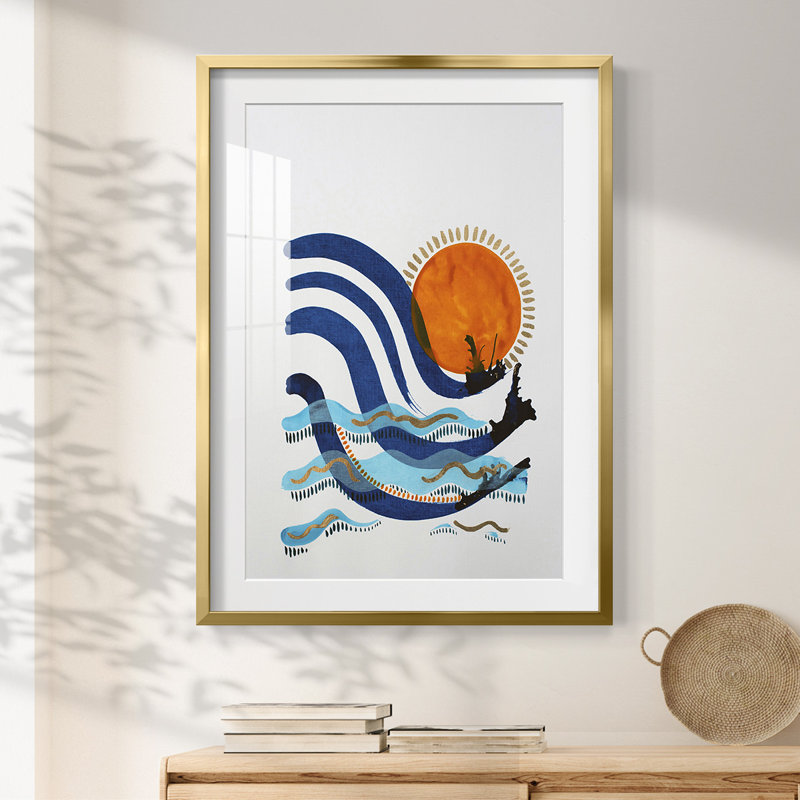 What a Way to Spend the Day - Impression encadrée, H 28,5 po x l 20,5 po, Doré