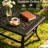  Outdoor Coffee Table, All-weather Cast Aluminum 42" Rectangle Patio Coffee Table, 220 Lbs Heavy Duty Patio Side Table For Balcony Poolside Deck Garden & Indoor Use, Dark Bronze