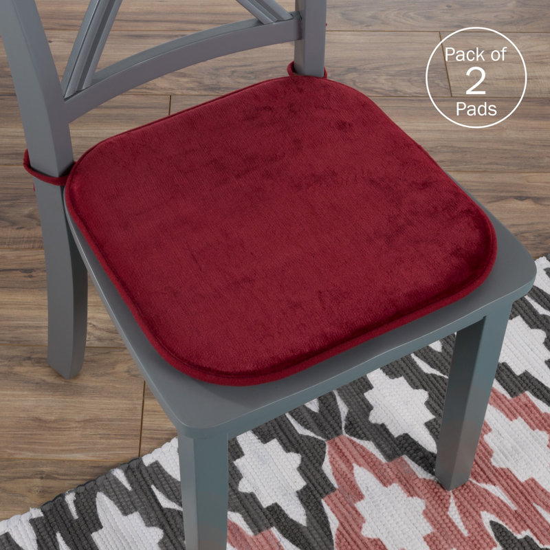 Outdoor 1'' Dining Chair Seat Cushion, Red