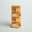 Bibliothèque rotative en bois Holthaus avec tablettes de rangement ouvertes pour livres, DVD et présentoir multimédia-50355658-50349416