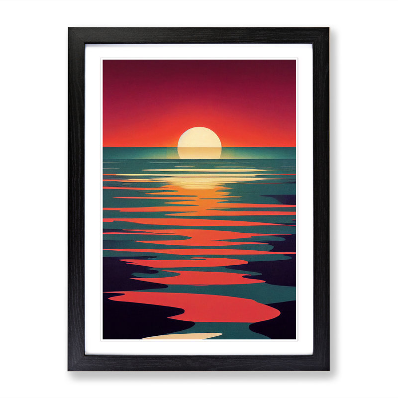 Sunset Scandinavian Vol.1 - Framed Print, Black, 34cm H x 25cm W x 2cm D