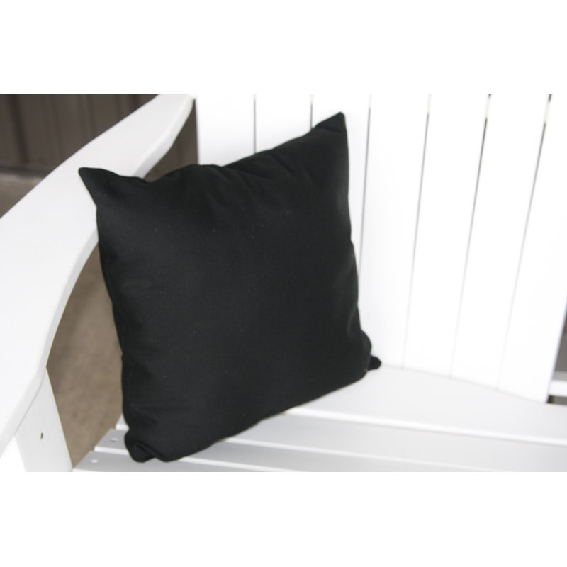 Housse de coussin d'extérieur carré Sundown, H 15 po x l 15 po, Noir