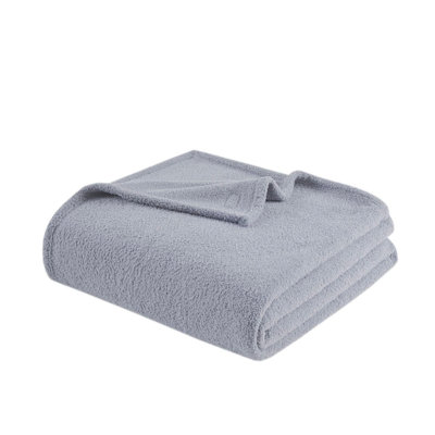 1 couverture pour lit simple gris PCS