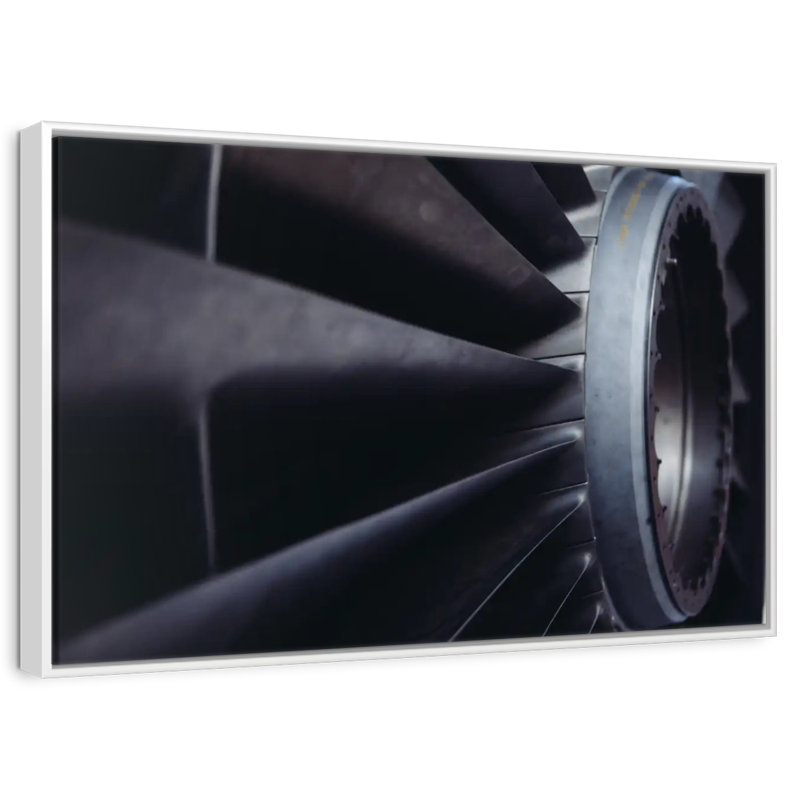 Moteur d'avion, Cadre flottant blanc, 25 po x 17 po