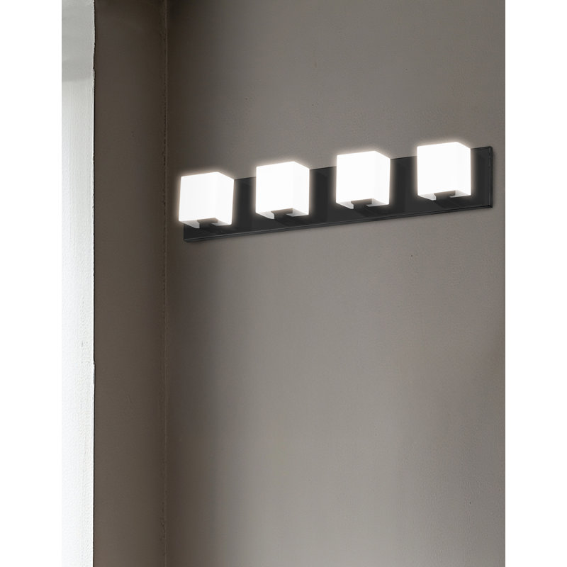 Verona 4 Light Bath Bar, Matte Black