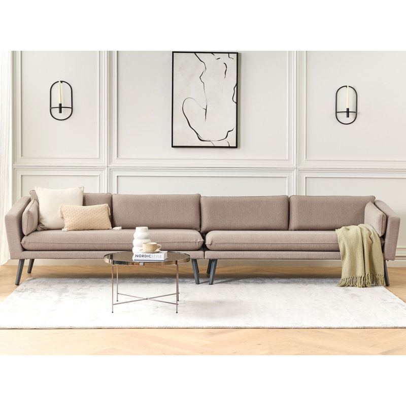 Rohrersville 320 cm W Patio Sofa with Cushions, Beige