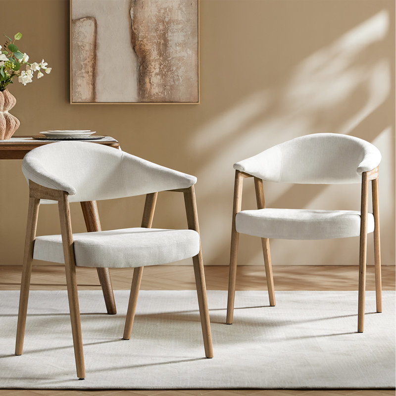 Chaise de salle à manger Milford, Blanc