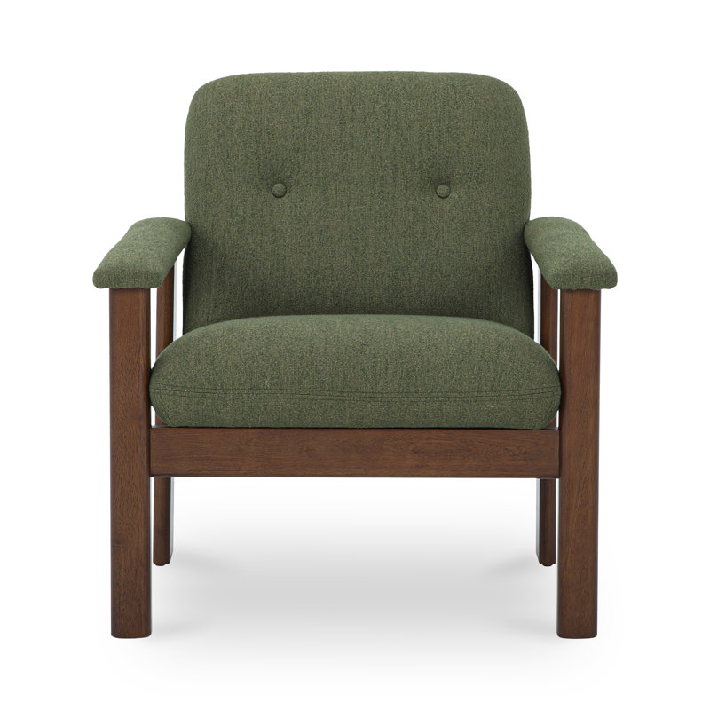Ellington Lounge Chair, Green Basketweave