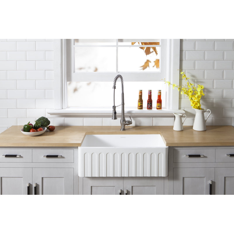 Arcticstone Single Bowl 30" L x 18" W Farmhouse Kitchen Sink