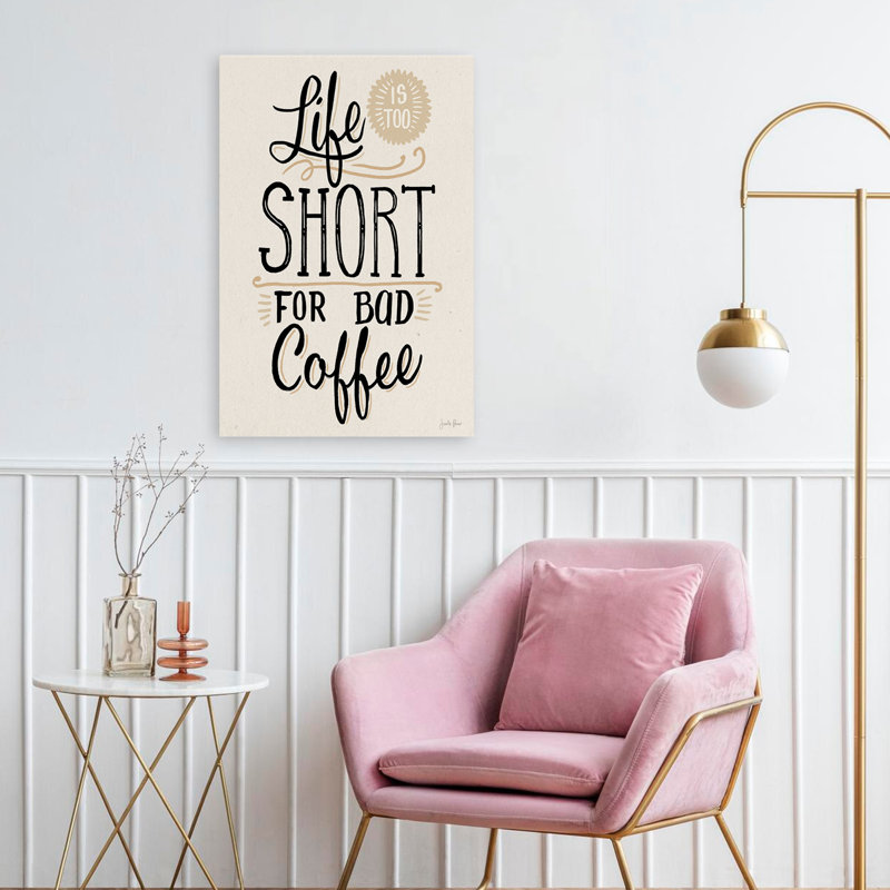 Bad Coffee I Neutral - beige, noir, brun, cercles, art, H 24 po x l 16 po
