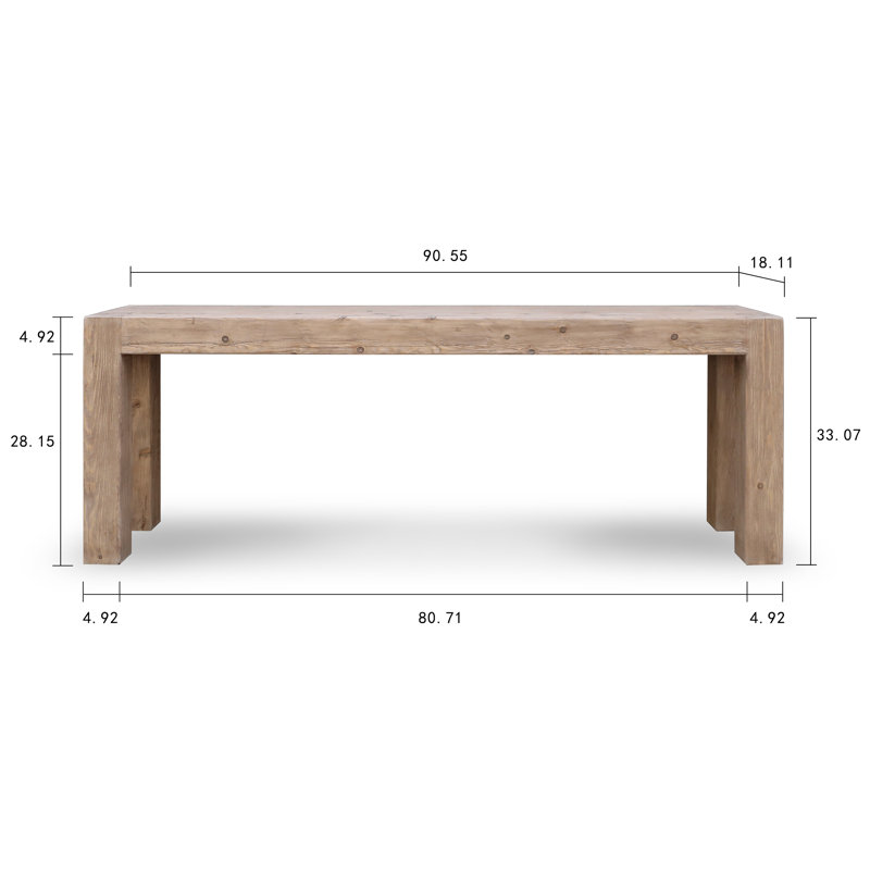Capri Solid Wood Writing Desk