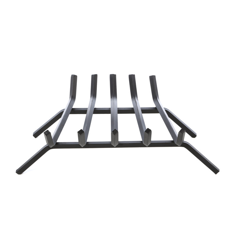 Hobert Steel Fireplace Grate, 6" H x 23" W x 15" D