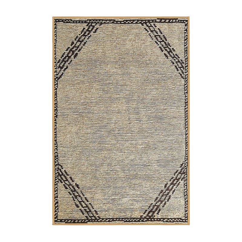 Tapis beige / noir Olton, Rectangle 3 pi x 5 pi