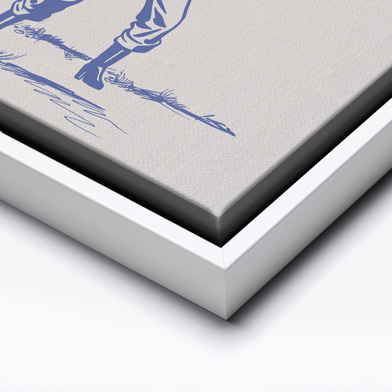Enfer bleu, Canvas, White Framed, 11"H x 14"W