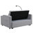Gray Velvet Love Seat That Easily Converts To Bed, With Adjustable , Charging, And Pockets, For Small Rooms Convertible 3 - Level Recline, Soft Pillows, Spaces-1381277625