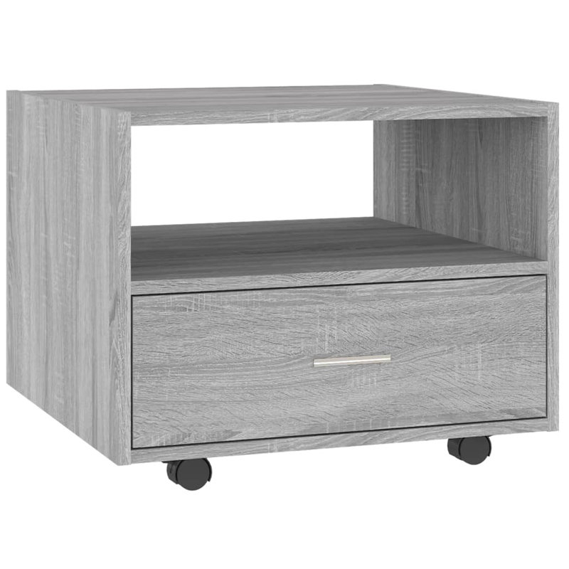 Jahmya Wheel Coffee Table with Storage, Sonoma Grey