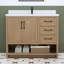 Maxbano 42" Single Bathroom Vanity With White Engineered Stone Top
