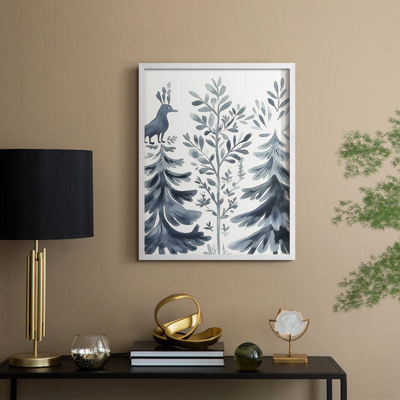 «Christmas Holiday», art encadré CECXXII, bois massif, H 21 po x l 17 po, Blanc