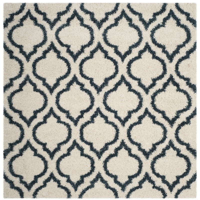Tapis à poils longs Darrold Hudson, Carré 7 pi