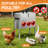 21.3'' Red & Silver Chicken Feeder Rodent Proof