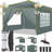  10' x 10' Pop up Canopy, UV and Rain Resistant Canopy Shelter with 4 Removable Sidewalls and Sandbags, Outdoor Canopy with Carry Bag for Grass, Beach and Camping-98904077