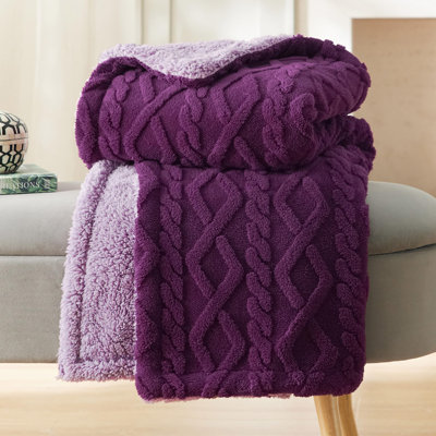 Couvre-lit en sherpa pour lit - douillette douce et douillette, couverture chaude en molleton épais pour l'hiver GentleSoft ™ ️